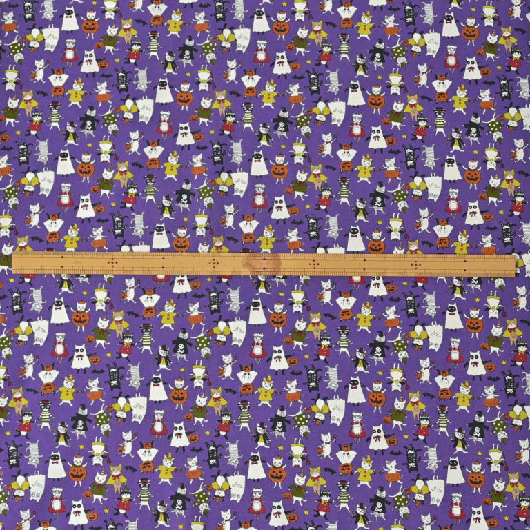 Japan | Seasonal cats halloween 貓貓萬聖節 | cotton printed sheeting 純棉