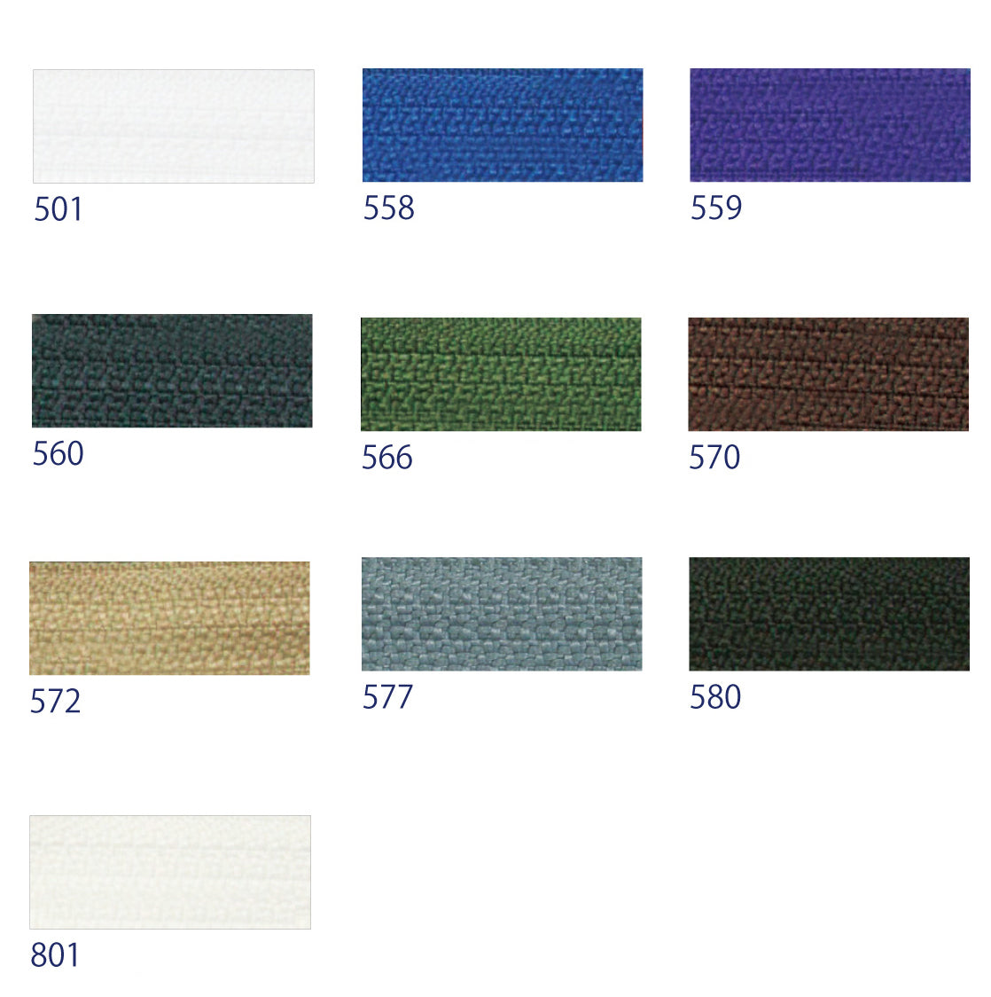 YKK Vislon open ended separating zipper 50cm 10 colors YKK樹脂開尾拉鍊 50cm 10色