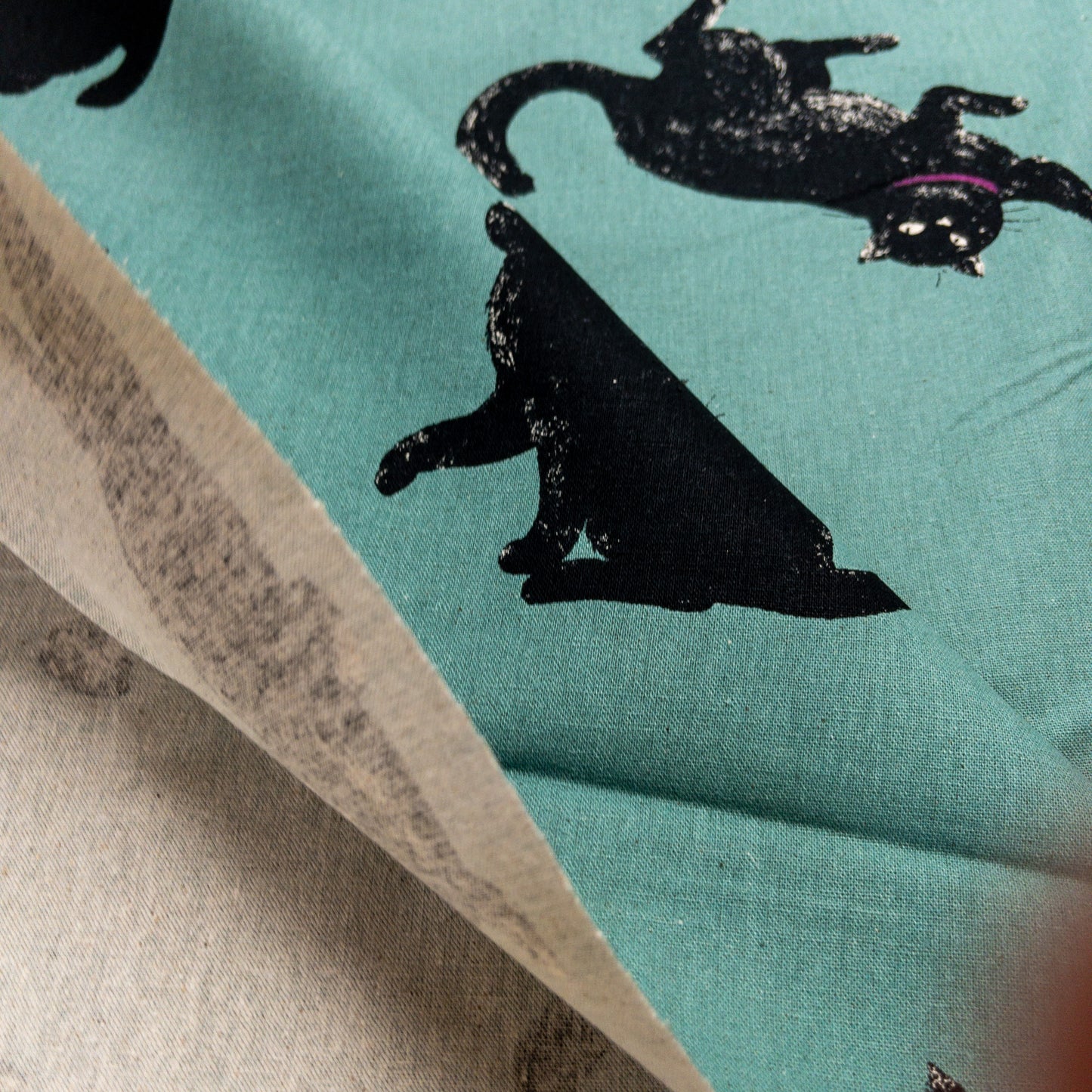 Japan | black cat 黑貓 | cotton linen 棉麻