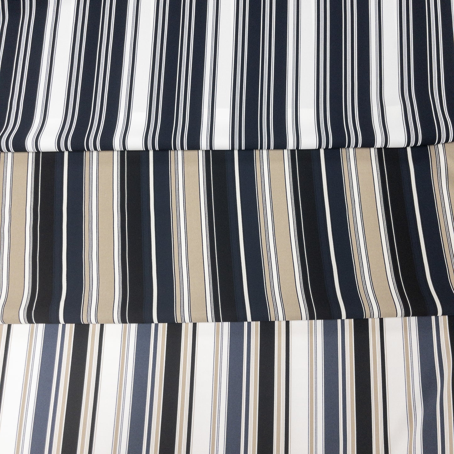 Japan | stripes 間條 | polyester cotton white dyed twill 雙面輕微彈性斜紋布