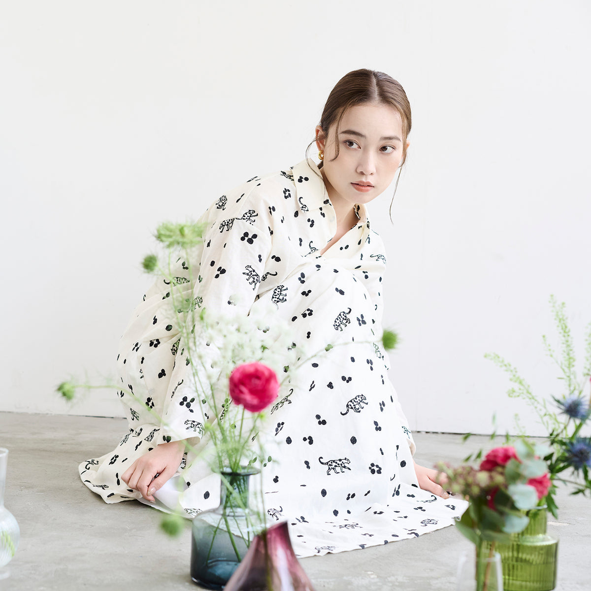 ECHINO | 2023 leopard | cotton linen embroidery 棉麻刺繡