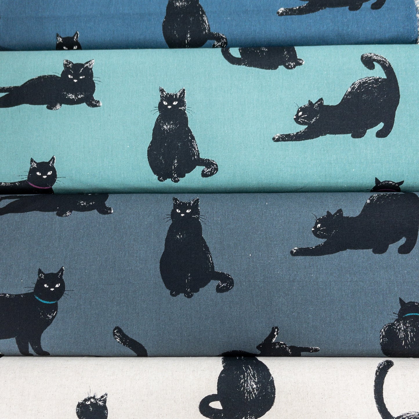 Japan | black cat 黑貓 | cotton linen 棉麻