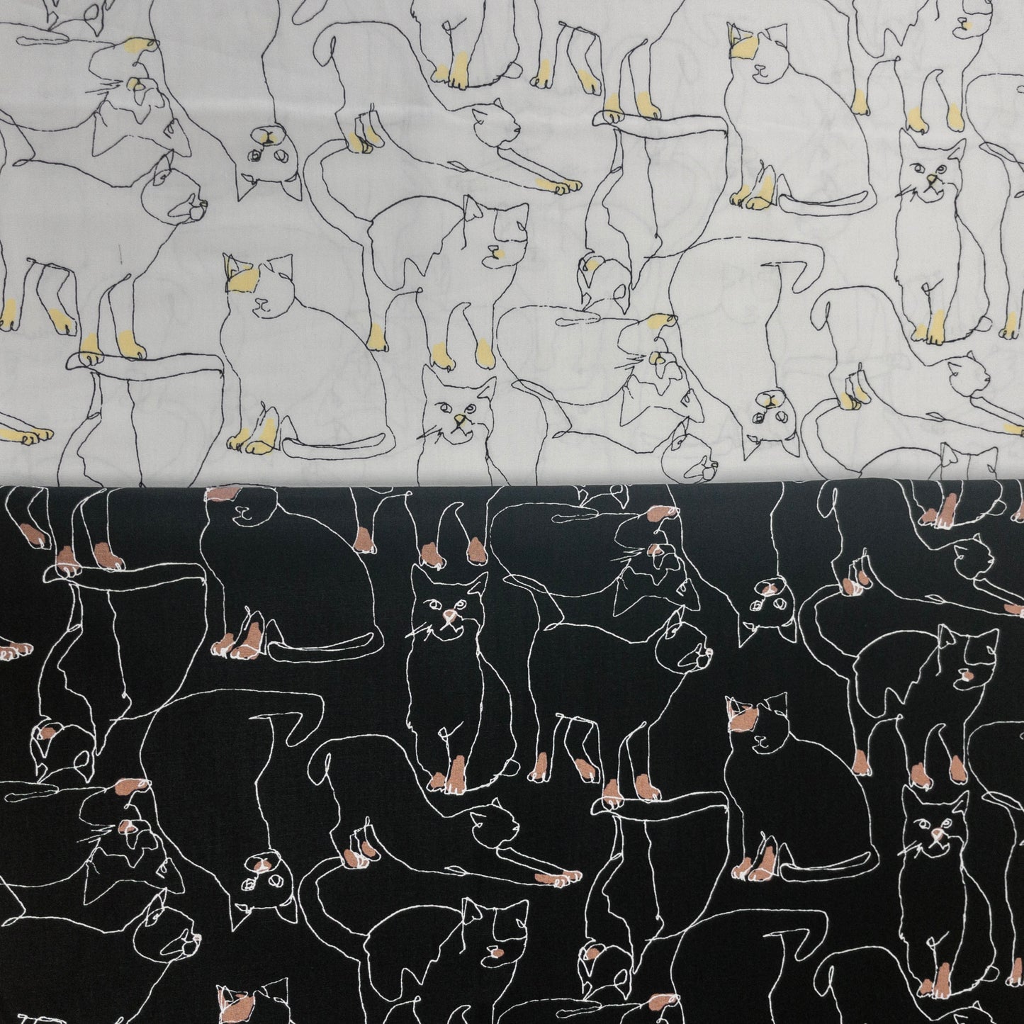 Japan | cat line 貓貓線條 | cotton printed 40s 純棉