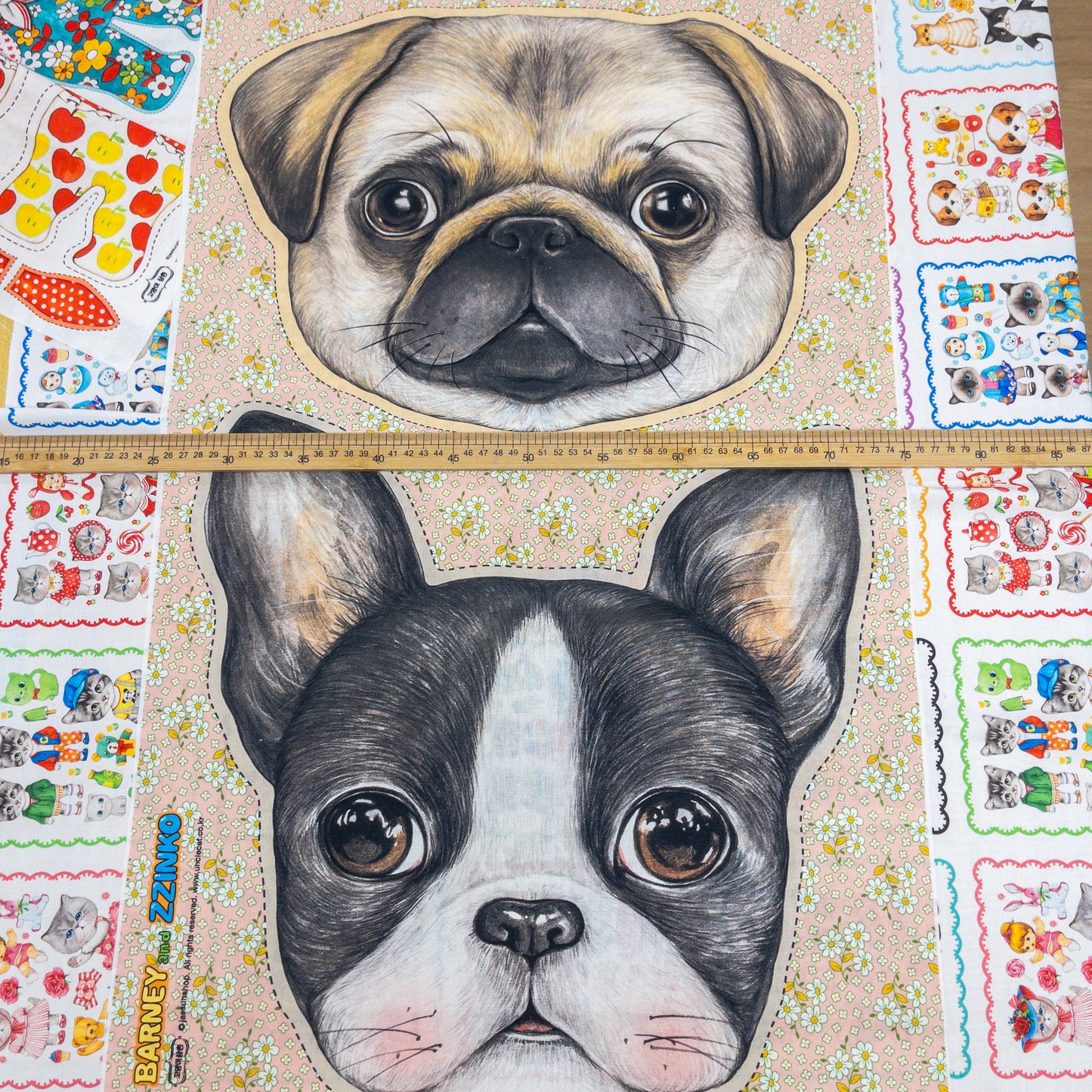 Unclecat 貓叔叔 | faces of Barney & Zzinko | cotton linen 棉麻