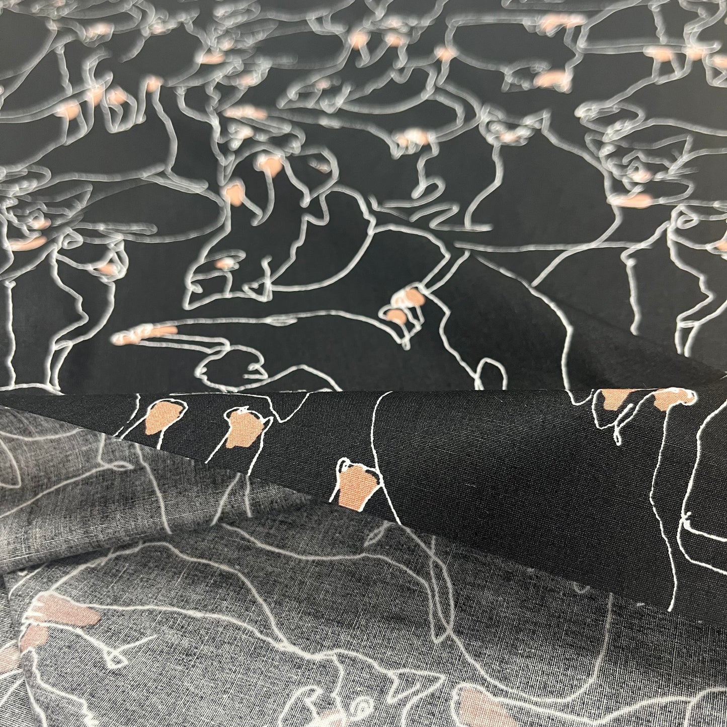 Japan | cat line 貓貓線條 | cotton printed 40s 純棉