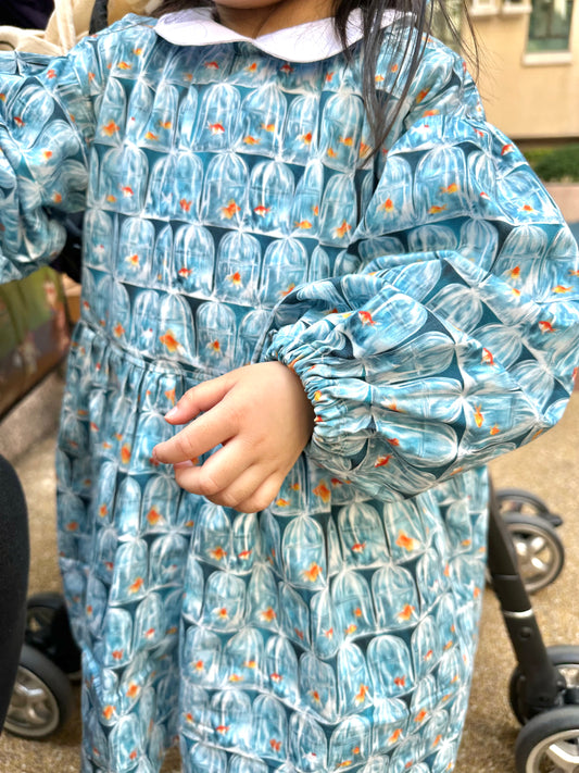 【K‧T FABRIC】金魚街 goldfish market cotton printed sheeting純棉