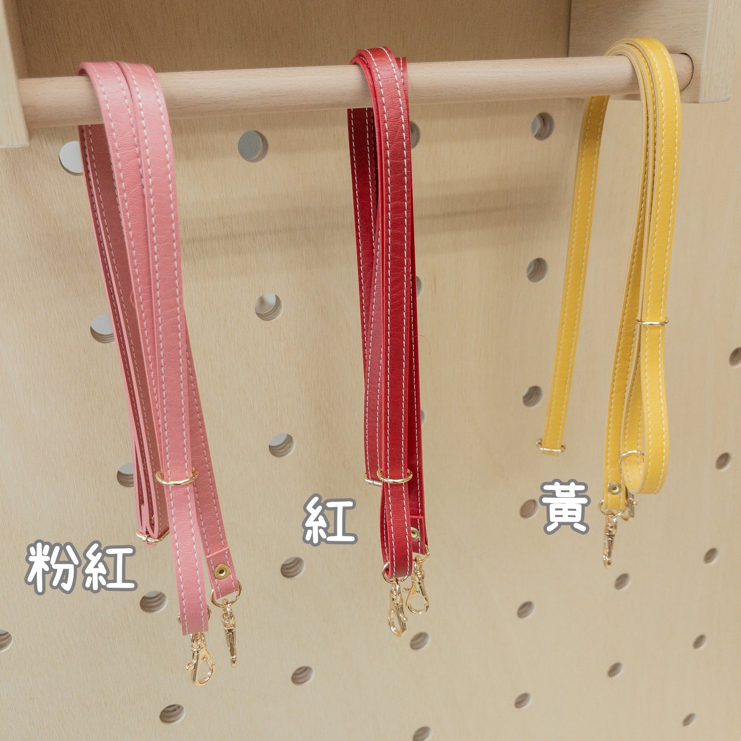 gold buckle leather shoulder straps 金色扣 皮革斜背帶肩帶 77~140cm