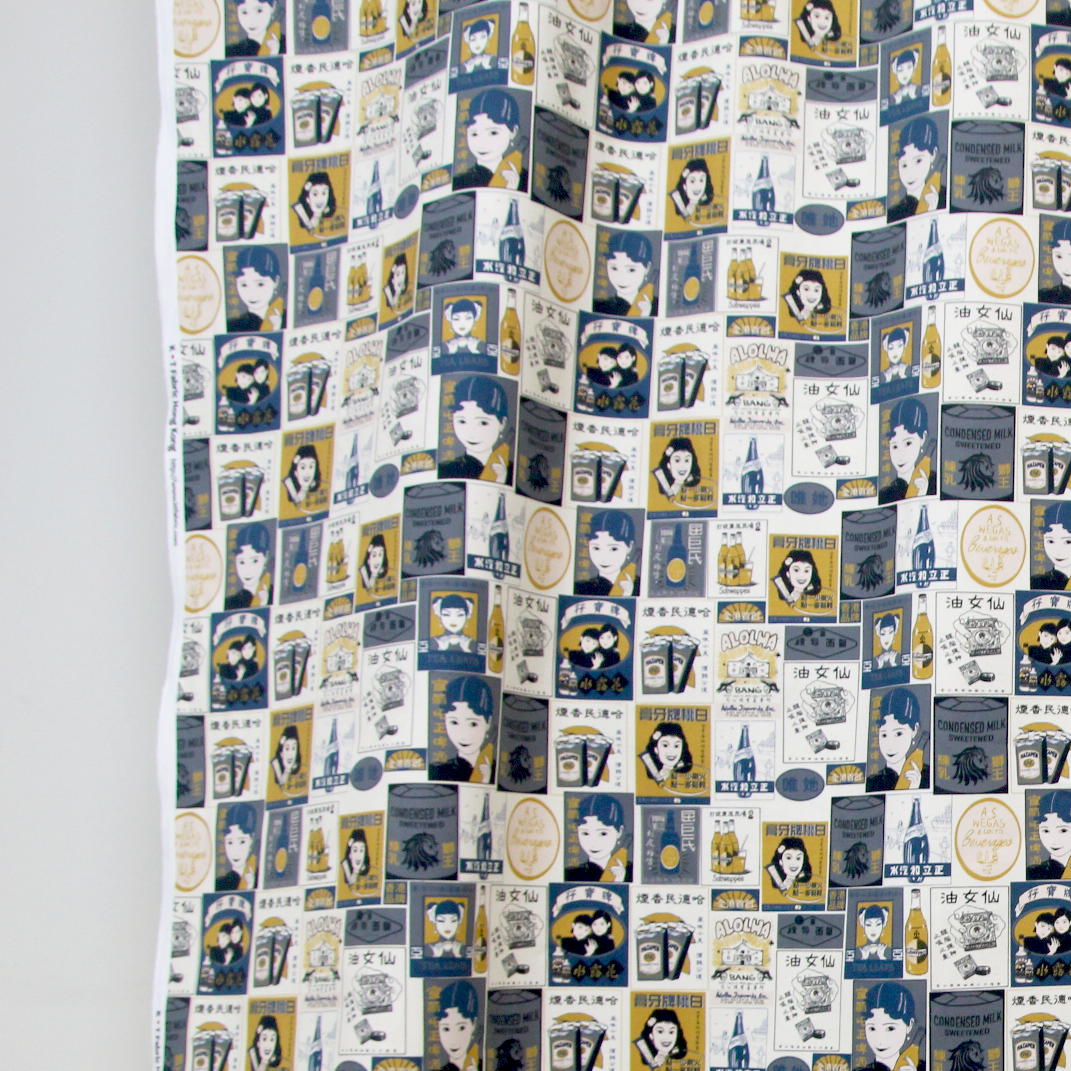 【K‧T FABRIC】懷舊海報 Nostalgic poster cotton printed canvas 純棉帆布