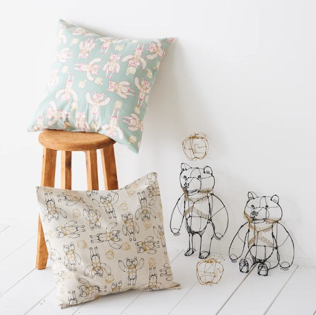 +HAyU fabric | HAyU BEAR | cotton linen printed canvas