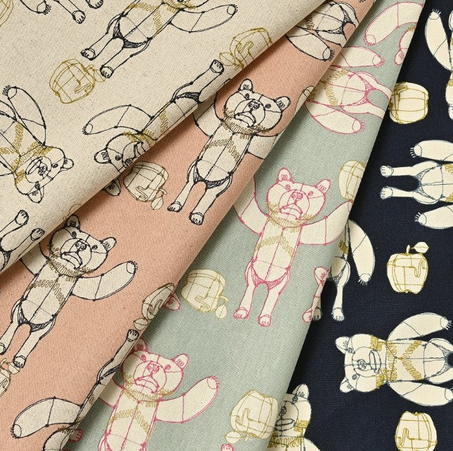 +HAyU fabric | HAyU BEAR | cotton linen printed canvas