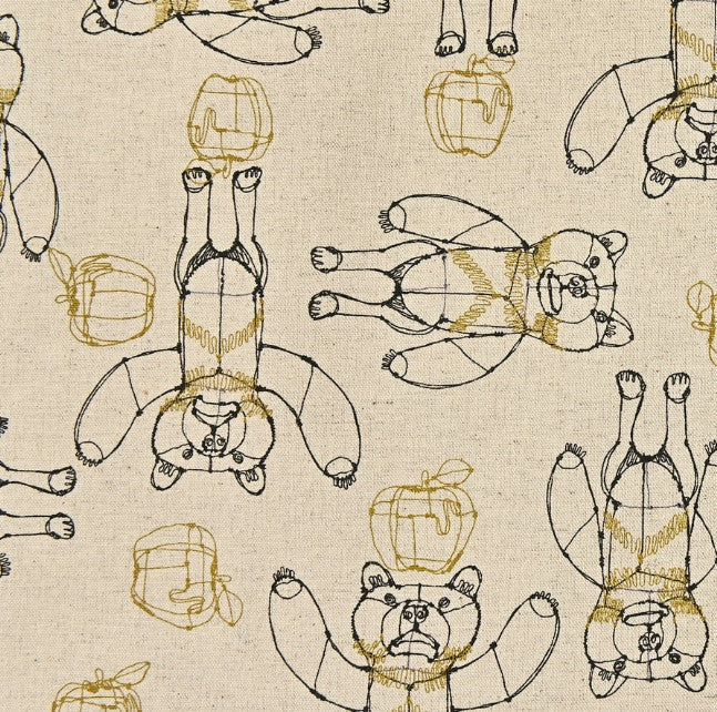+HAyU fabric | HAyU BEAR | cotton linen printed canvas