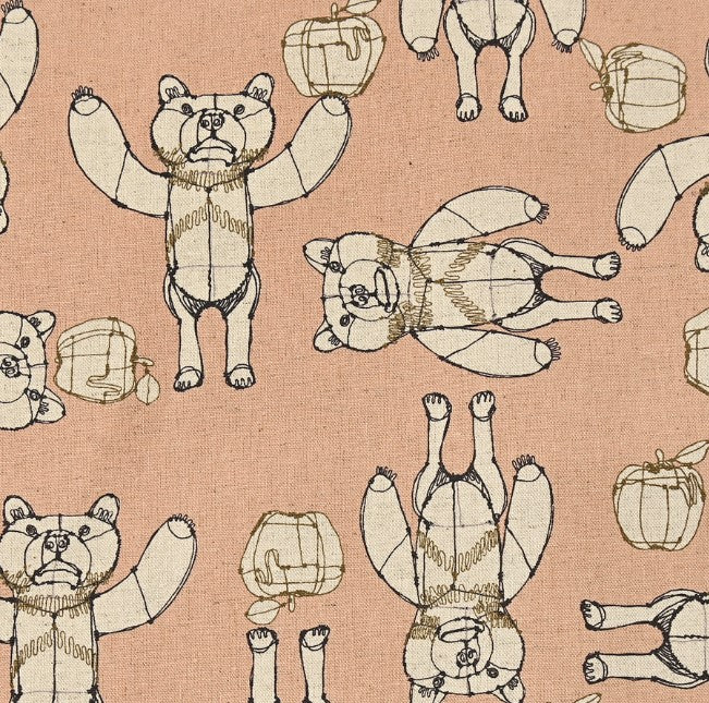 +HAyU fabric | HAyU BEAR | cotton linen printed canvas