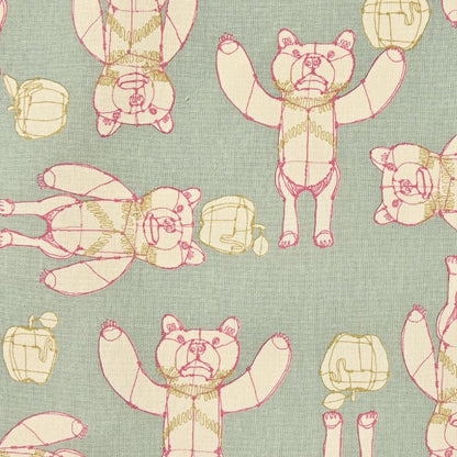 ＋HAyU fabric | HAyU BEAR | cotton linen printed canvas 棉麻