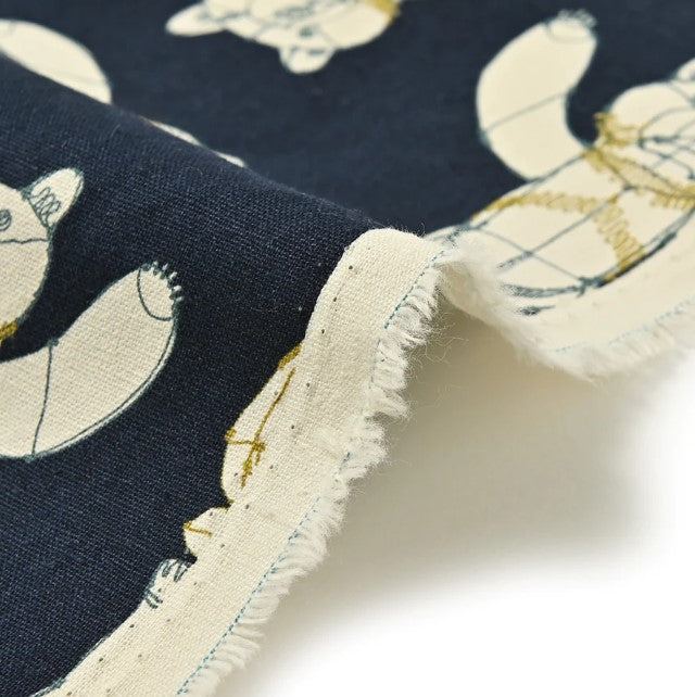 +HAyU fabric | HAyU BEAR | cotton linen printed canvas