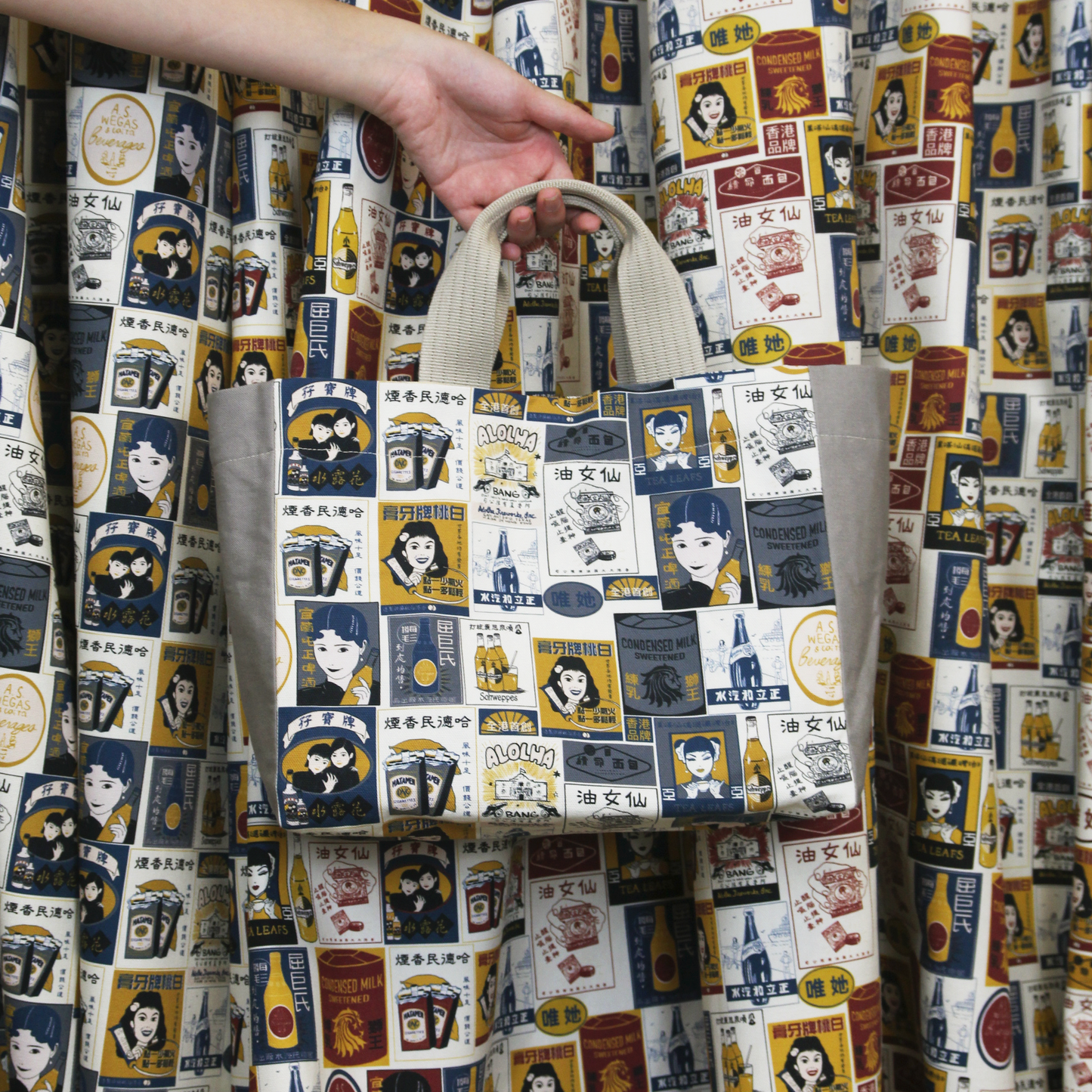【K‧T FABRIC】懷舊海報 Nostalgic poster cotton printed canvas 純棉帆布