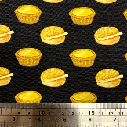 【K‧T FABRIC】蛋撻菠蘿油egg tart & pineapple bun cotton printed oxford 純棉