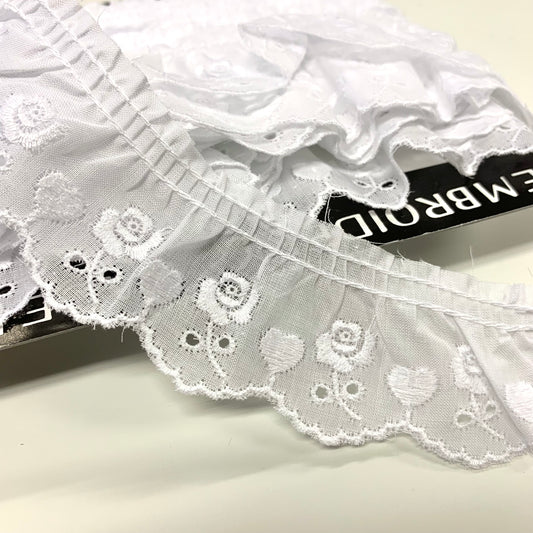 lace 蕾絲花邊 | 玫瑰花束刺繡蕾絲花邊 No.5076