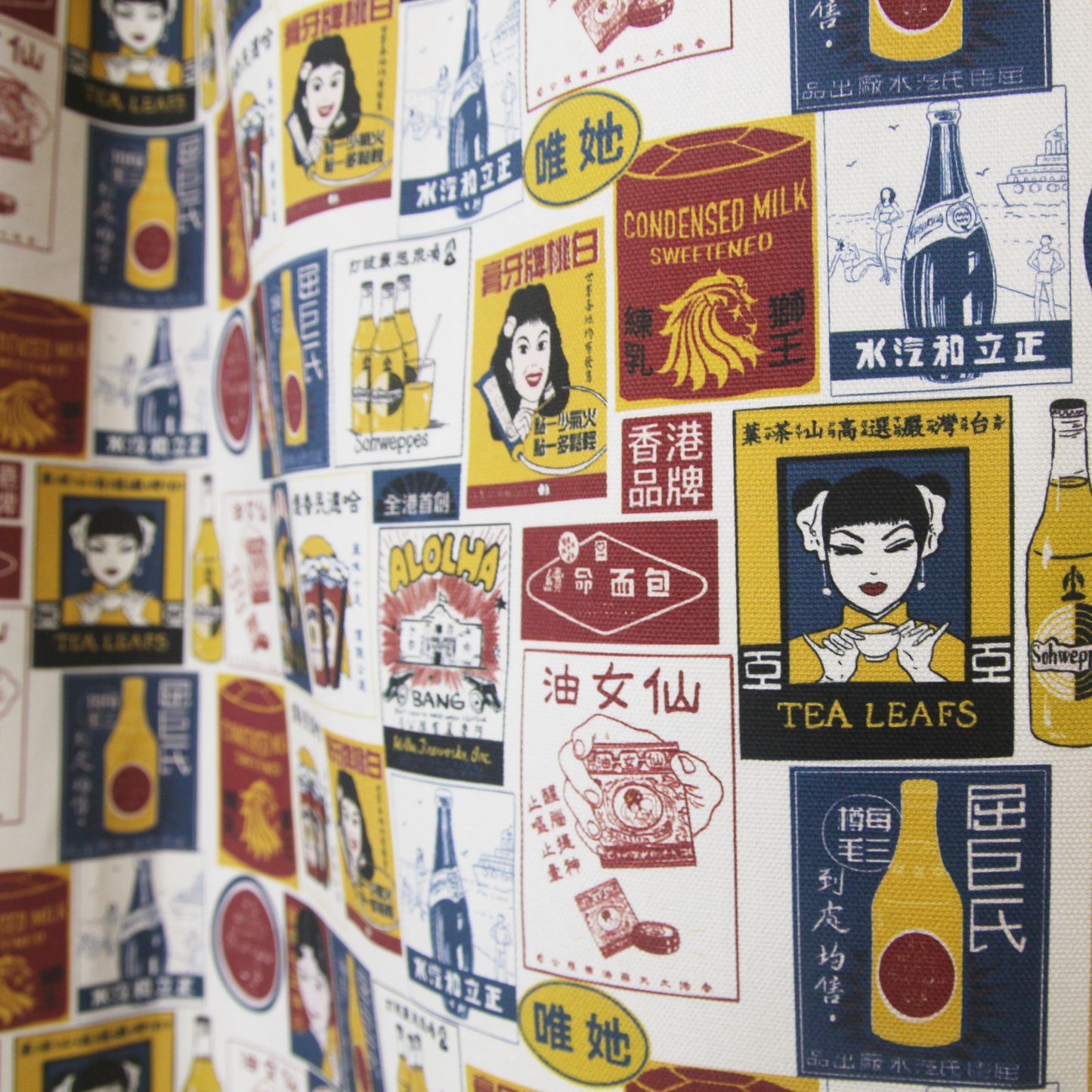 【K‧T FABRIC】懷舊海報 Nostalgic poster cotton printed canvas 純棉帆布