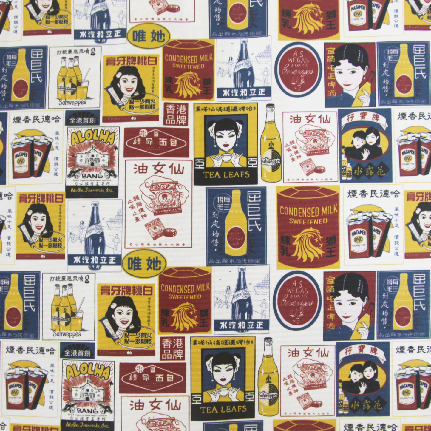【K‧T FABRIC】懷舊海報 Nostalgic poster cotton printed canvas 純棉帆布