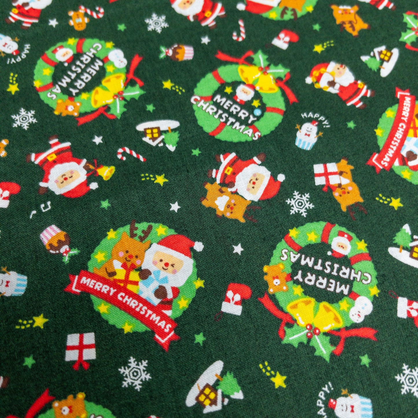 Japan | christmas decoration 聖誕圈 | cotton printed sheeting 純棉