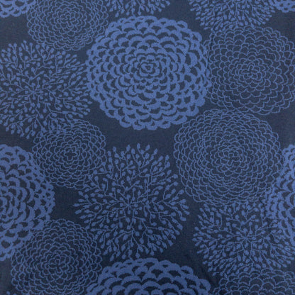 maffon | dahlia navy 大麗花 深藍 | cotton jacquard knit 雙面純棉提花針織 - 160cm