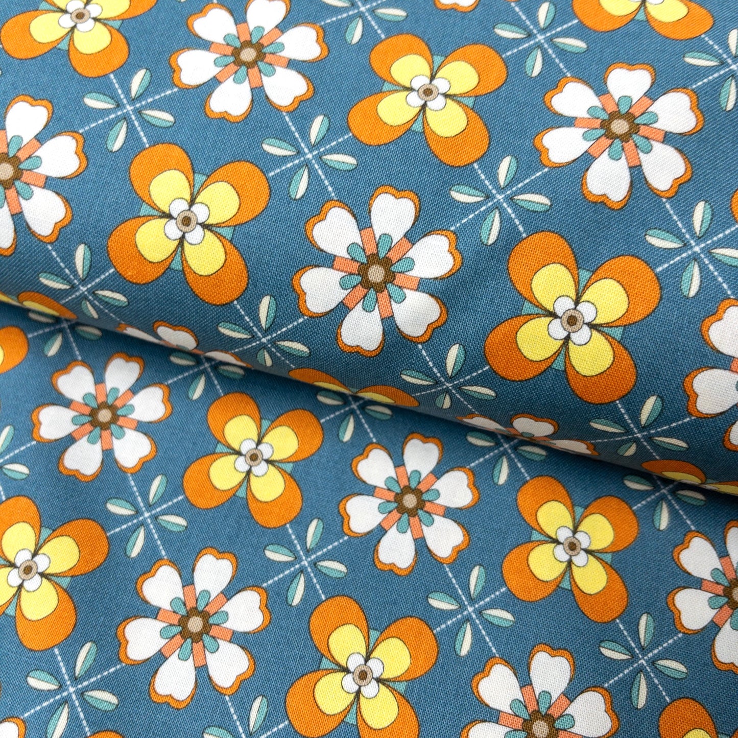 Japan | retro flower pattern 復古花圖案 | cotton printed sheeting 純棉