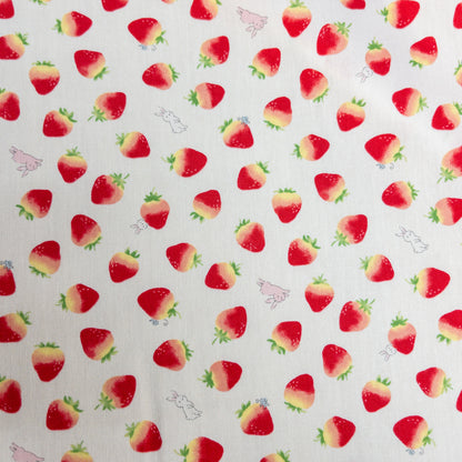 Japan | strawberry rabbit 士多啤梨白兔 | cotton printed poplin 純棉