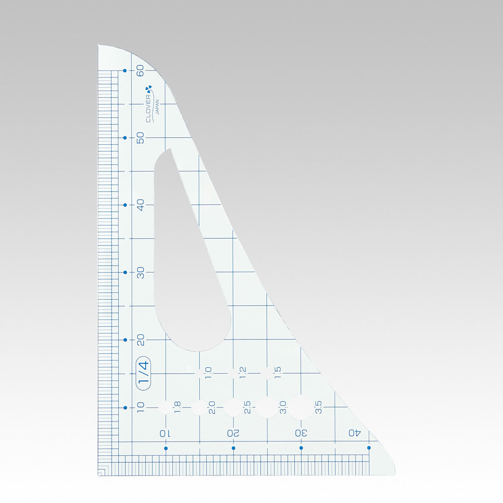 Clover triangle grid scale ruler 1/4 方眼三角縮尺 1/4