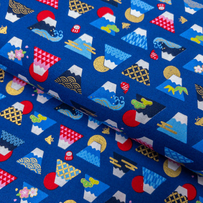 Japan | hot stamping fuji  燙金富士山圖案 | cotton printed sheeting