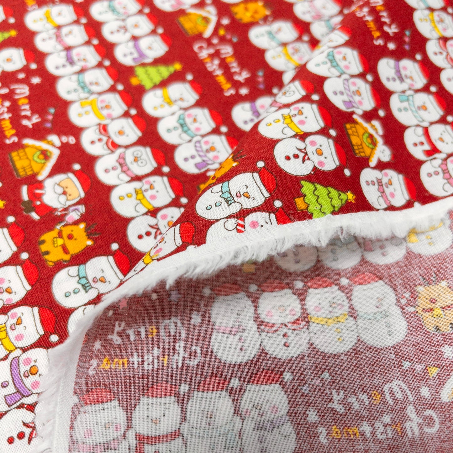 Japan | christmas snowman 聖誕雪人 | cotton printed sheeting 純棉