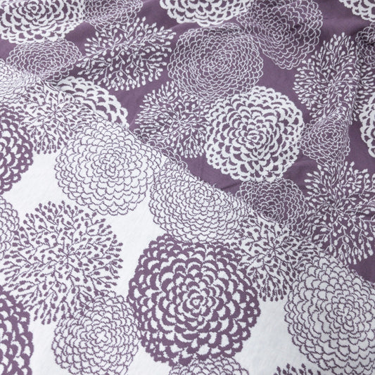 maffon | dahlia purple 大麗花 紫色 | cotton jacquard knit 雙面純棉提花針織