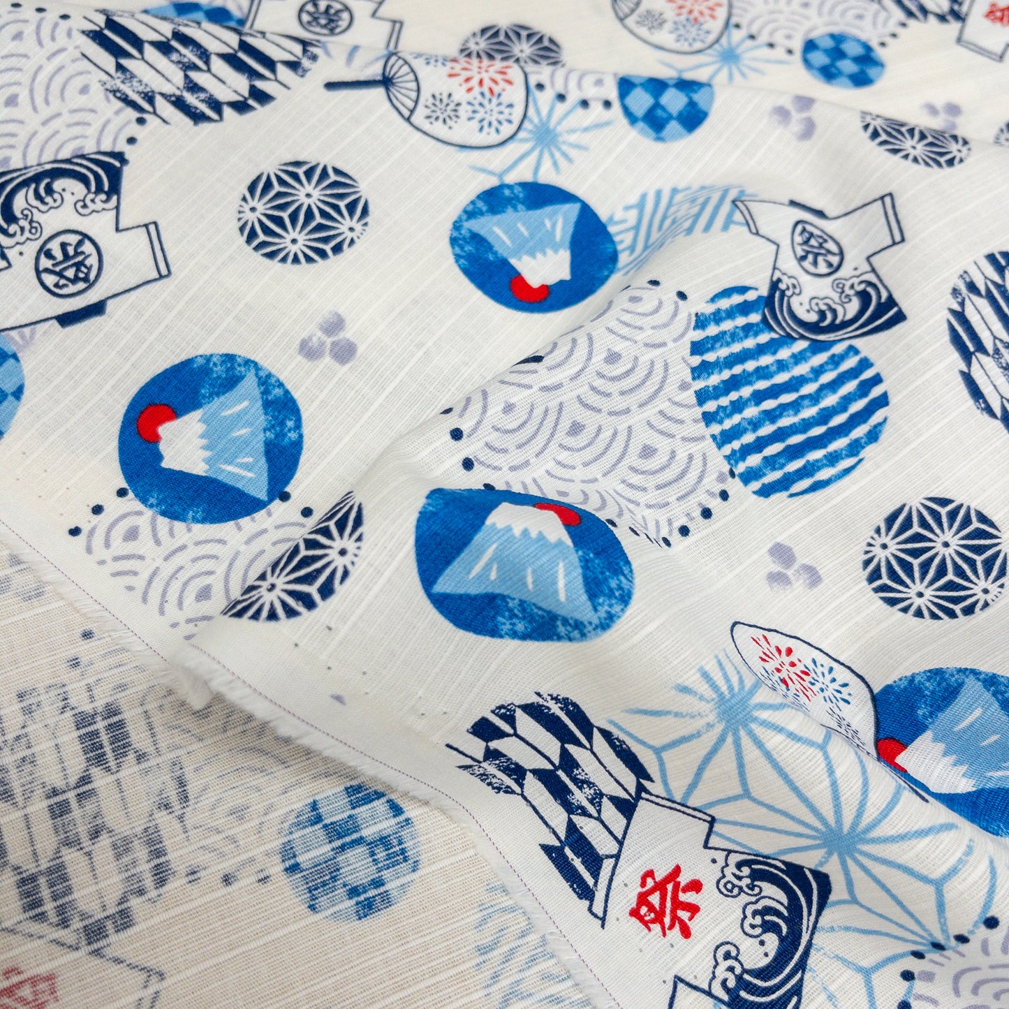 Japan | Fuji summer 富士夏祭 | cotton printed dobby 竹節純棉