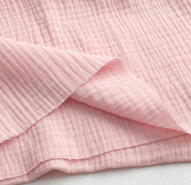 Korea | wrinkle soft double gauze 皺紋加工柔軟純色二重紗