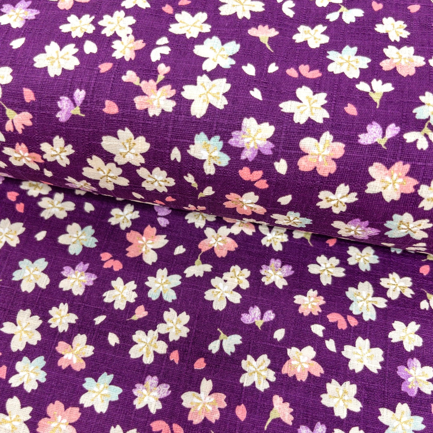 Japan | japanese bronzing sakura 和風燙金櫻花花海 | cotton printed poplin 竹節純棉