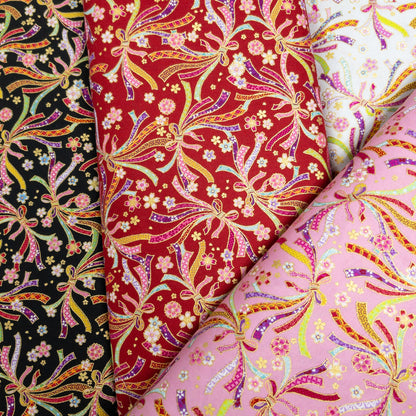 Japan | gilded Japanese ribbons 燙金和風彩帶 | cotton printed sheeting