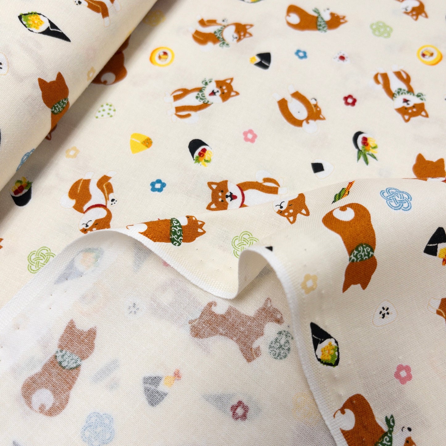 Japan | Shiba sushi 柴犬壽司手卷 | cotton printed sheeting 純棉