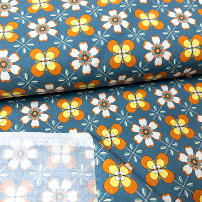 Japan | retro flower pattern 復古花圖案 | cotton printed sheeting 純棉