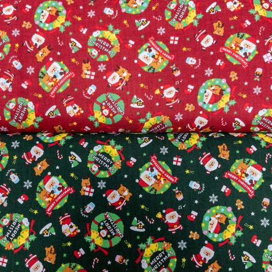 Japan | christmas decoration 聖誕圈 | cotton printed sheeting 純棉