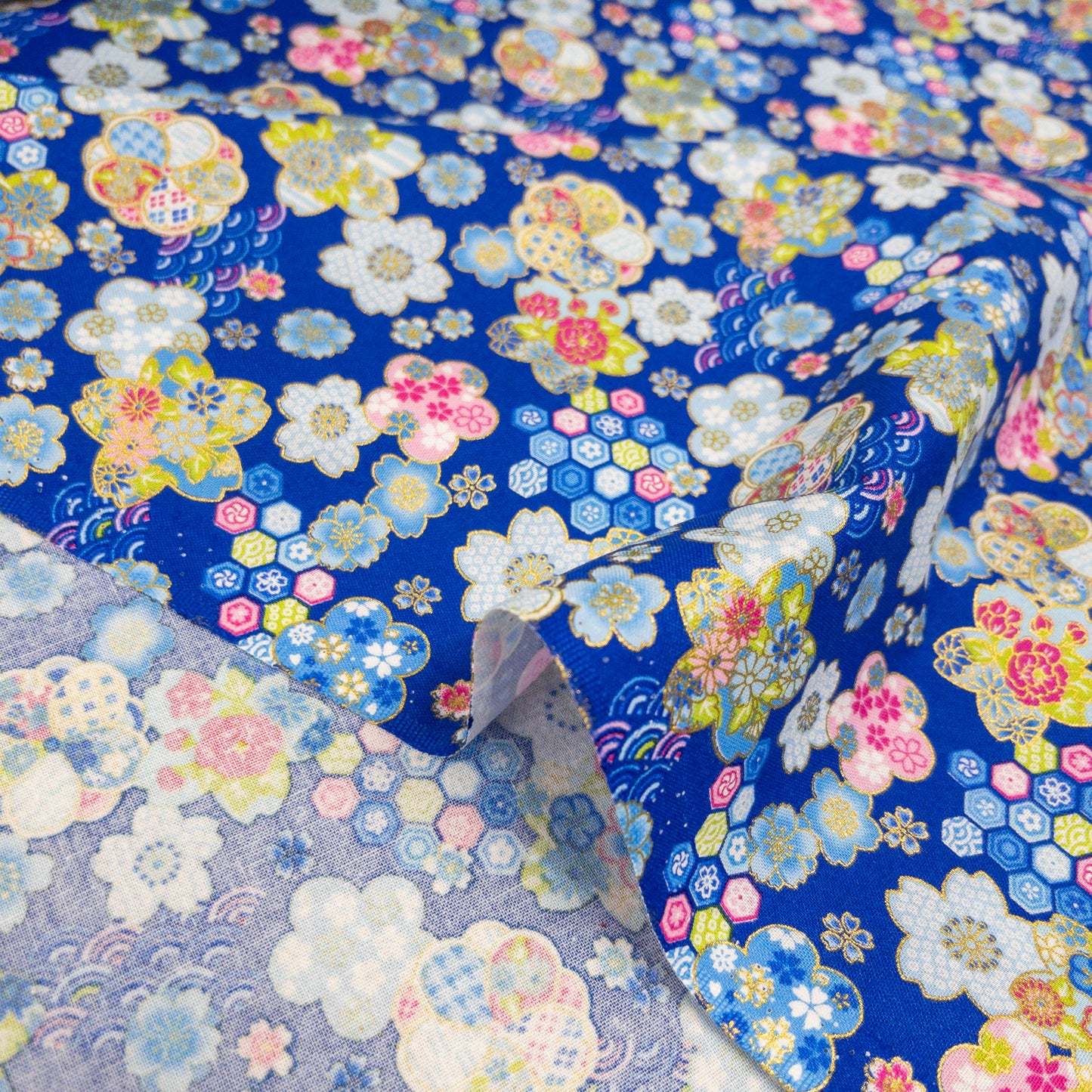 Japan | japanese gilded sakura 燙金櫻花 | cotton printed sheeting 純棉