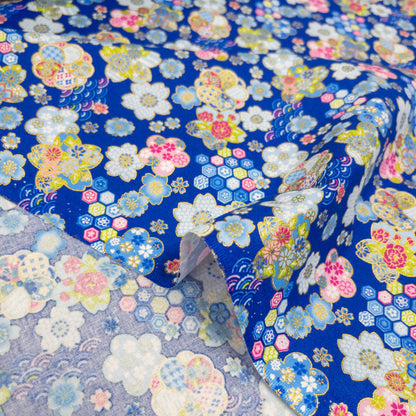 Japan | japanese gilded sakura 燙金櫻花 | cotton printed sheeting 純棉