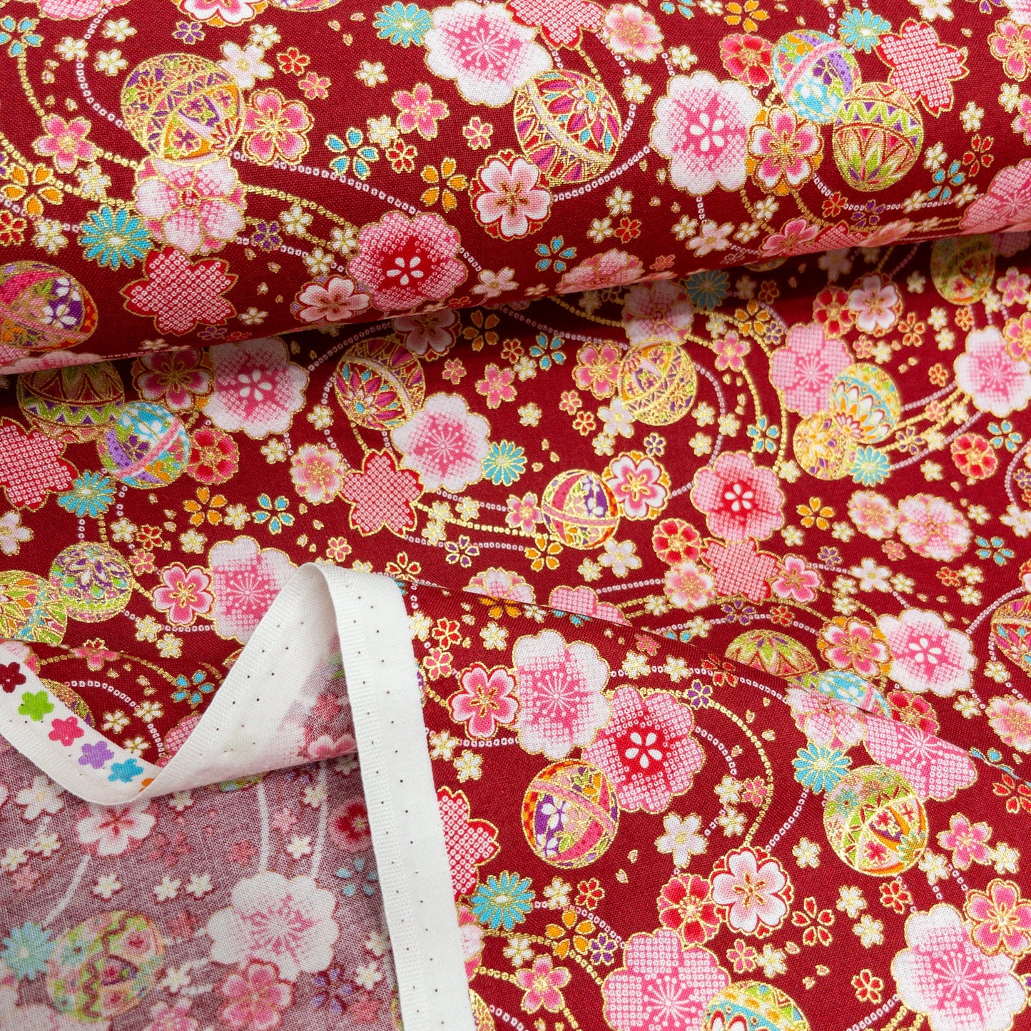 Japan | bronzed Japanese sakura 燙金和風櫻花 | cotton printed sheeting