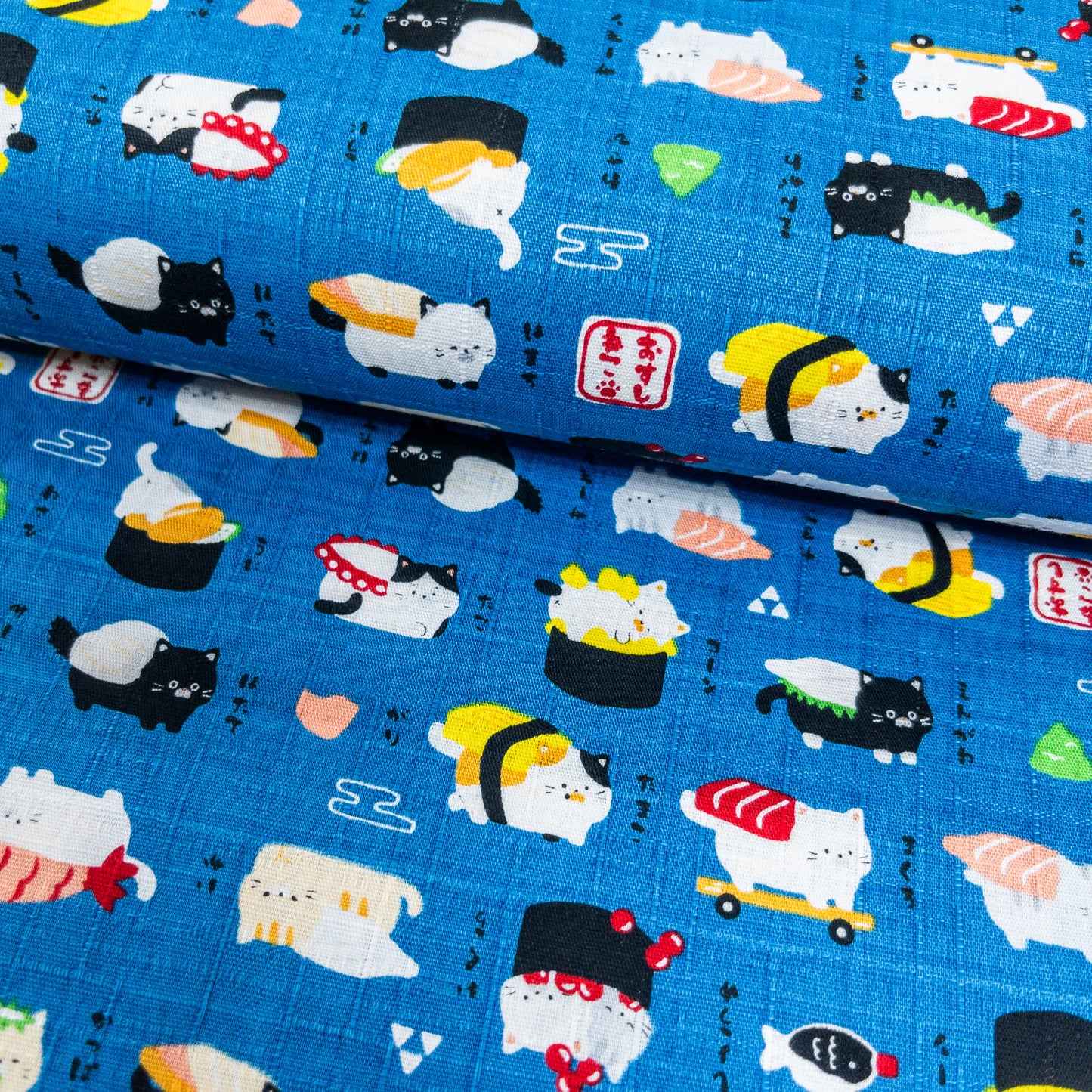 Japan | sushi cat 壽司貓貓 | cotton printed dobby 竹節棉
