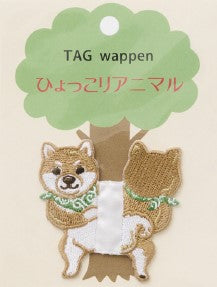 Kokka | hyokkori animal tag wappen 雙面動物直向 | embroidery patch 刺繡章