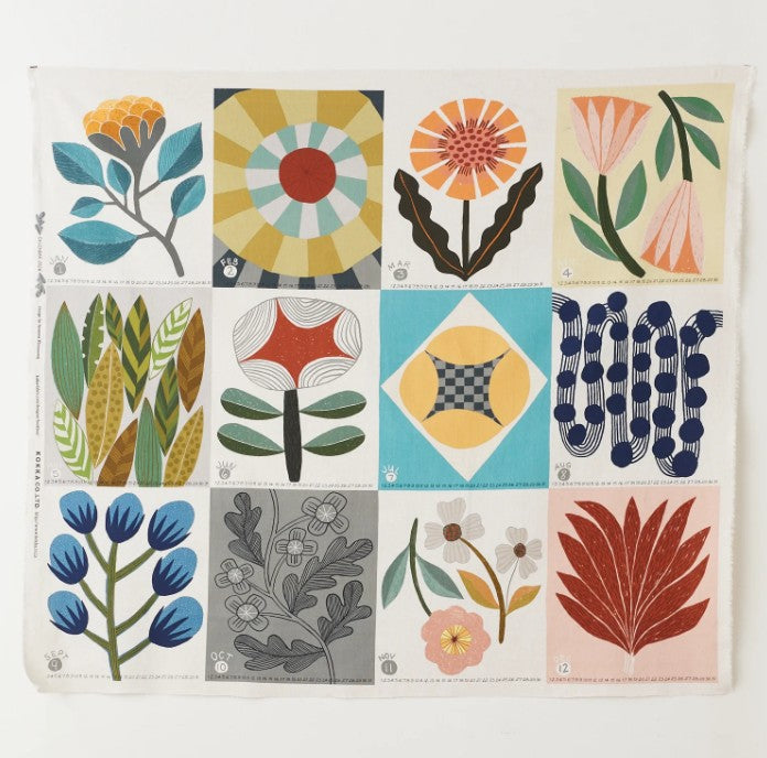 Japan | bookhou 2026 Fabric Calendar 布月曆 | cotton linen printed canvas 棉麻