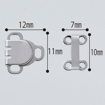 Clover thin front can hook 薄型前勾 褲裙扣 3組