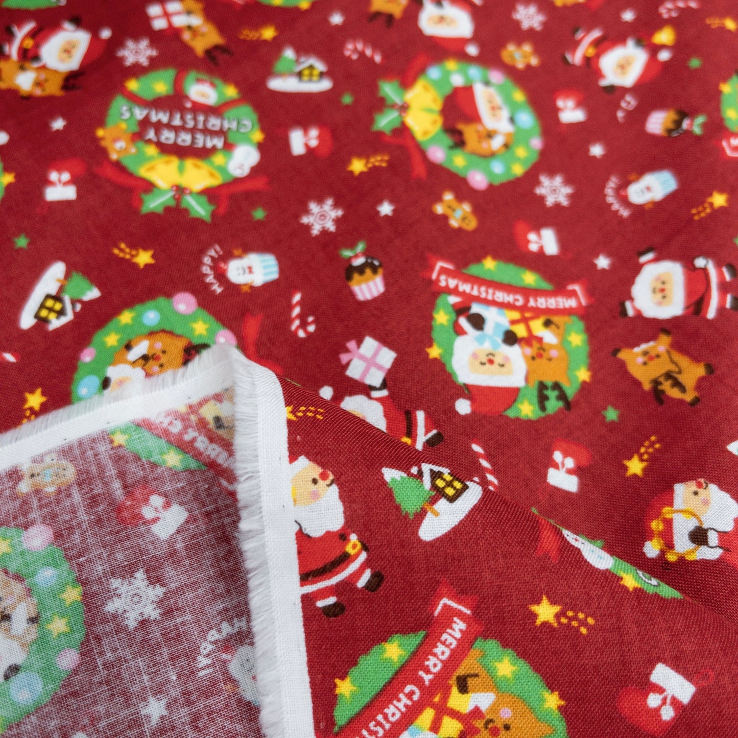 Japan | christmas decoration 聖誕圈 | cotton printed sheeting 純棉