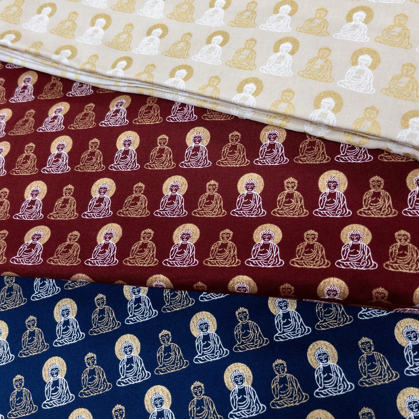 Japan | gilded buddha 燙金大佛 | cotton printed sheeting 純棉