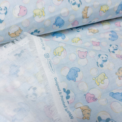 Japan | bubble animals 泡泡動物 | cotton printed double gauze 純棉二重紗