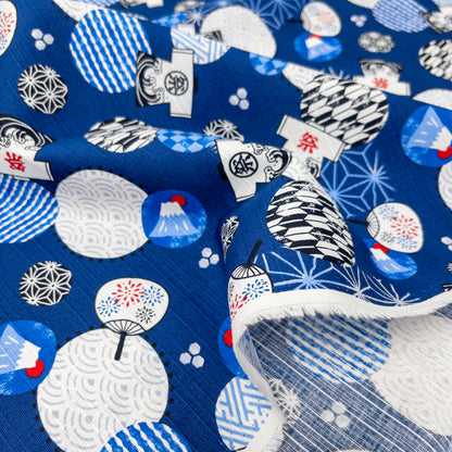 Japan | Fuji summer 富士夏祭 | cotton printed dobby 竹節純棉