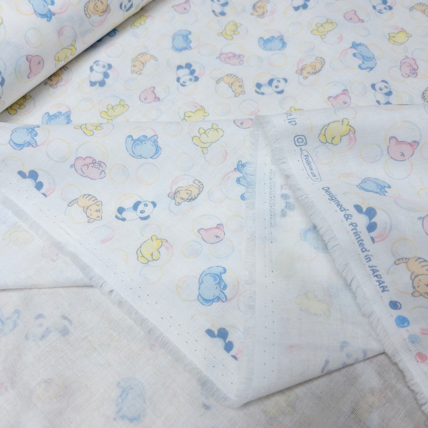 Japan | bubble animals 泡泡動物 | cotton printed double gauze 純棉二重紗